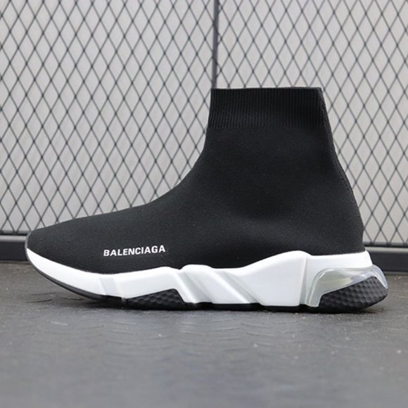 newParis sock shoes air cushion sole black and whi main image 4